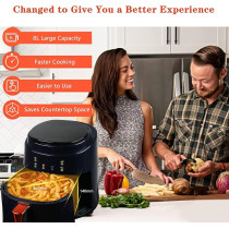 TDOO Air Fryer 8L, Safe Air Fryer With Digital Control Panel, Rapid Hot Air Circulation Technology for Frying, Grilling, Broiling, Roasting - Royal Blue