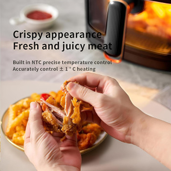 BIXBITE Multifunctional Air Fryer 8 Liter Large Capacity Digital Touch Control Panel 8 Different Menu with Temperature Adjustable Instant Pot QF605B