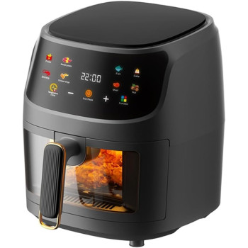BIXBITE Multifunctional Air Fryer 8 Liter Large Capacity Digital Touch Control Panel 8 Different Menu with Temperature Adjustable Instant Pot QF605B
