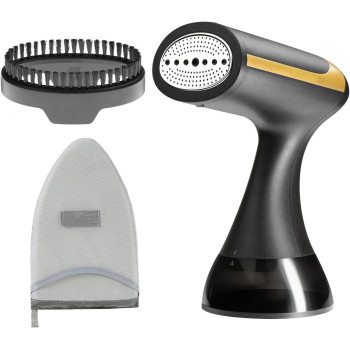 NIBEMINENT Clothes Steamer, 15S Fast-Heat 1500W Garment Steamer, Handheld Steamer 2 Steam Settings, Portable Steamer With 350ML Detachable Water Tank & 2M Line & Steamer Special Gloves