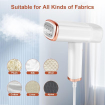 XVersion Handheld Steamer for Clothes, Foldable Handheld Clothing Wrinkles Remover for Garments, 1 Year Manufacturer Warranty - White