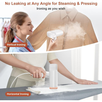XVersion Handheld Steamer for Clothes, Foldable Handheld Clothing Wrinkles Remover for Garments, 1 Year Manufacturer Warranty - White