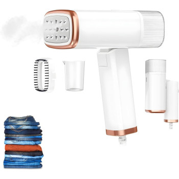 XVersion Handheld Steamer for Clothes, Foldable Handheld Clothing Wrinkles Remover for Garments, 1 Year Manufacturer Warranty - White