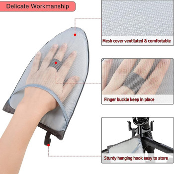 THE WHITE SHOP Garment Steamer Ironing Gloves Anti Steam Glove Heat Resistant Garment Steamer Mitt, Garment Steamer Accessories for Clothes,14.5 * 22.5cm