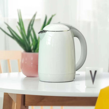 Electric Kettle, Stainless Steel, Cordless Kettle, 1800W Power, 1.8L, Safety Empty Shut off Electric Kettle, White Color Kettle - EK0001