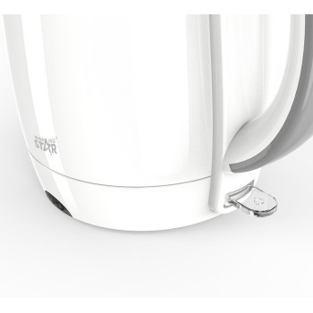 Electric Kettle, Stainless Steel, Cordless Kettle, 1800W Power, 1.8L, Safety Empty Shut off Electric Kettle, White Color Kettle - EK0001