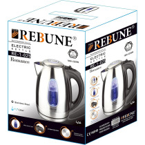REBUNE Electric Kettle Stainless Steel Fast for Tea and Coffee, 1.7L, 2200W, Silver, RE-1-025 