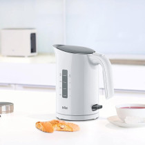 Braun PurEase Kettle, 1L, 2200W, 3-Way protection, Rapid boil system 45sec  Electric Kettle, White - WK3000WH
