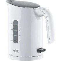  Braun PurEase Kettle, 1L, 2200W, 3-Way protection, Rapid boil system 45sec  Electric Kettle, White - WK3000WH