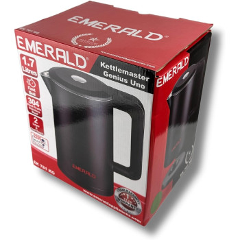 Emerald Cordless Electric Kettle, 2200W Power, 1.7L, with Auto Shut, 360-Degree Cord Design, Perfect for Warm Beverages - EK781KG