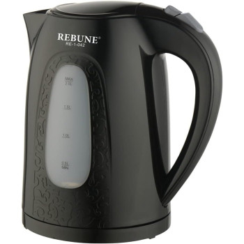 Rebune Electric Kettle 2L, 2200W, Automatic Safety Shut-Off Blue LED Indicator For Tea Coffee Hot Chocolate Soup Hot Water Black, RE-1-042