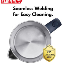 Emerald Cordless Electric Kettle, 2200W, 1.7L, With Auto Shut, 360 Degree Cord Design, Perfect For Warm Beverages - EK782KG
