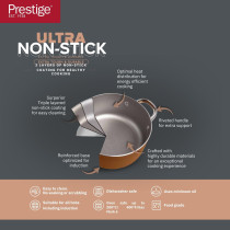Prestige Ultra 20 Cm/2.8L/3Qt Casserole With Glass Lid And Pan Holder PR22600
