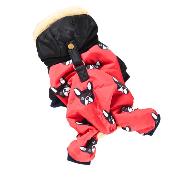 Hong Pet Dogface Printed Jacket Xl - Red - Petsclub