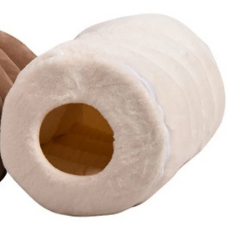 Pets Club Pet Bed Tunnel Made With Cotton - 50*33 Cm -Medium -White - Petsclub