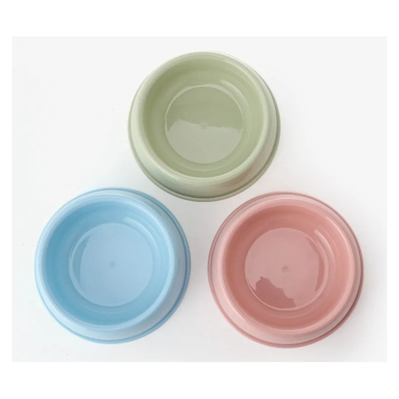 Pets Club Plastic Bowl Single Small -90 Ml - 21*5.8 Cm -Pink - Petsclub