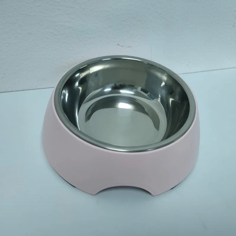 Melamine Stainless Steel Bowl With Anti- Slip Circle On The Bottom ,Volume:160 Ml, Size:12*12*4.5 Cm - Petsclub