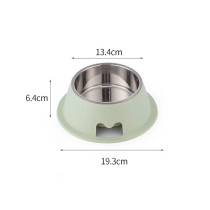 Pet Feedrer With Stainless Steel Bowl & Non Slip Rubber Bottom -13.5*6.6Cm - Petsclub