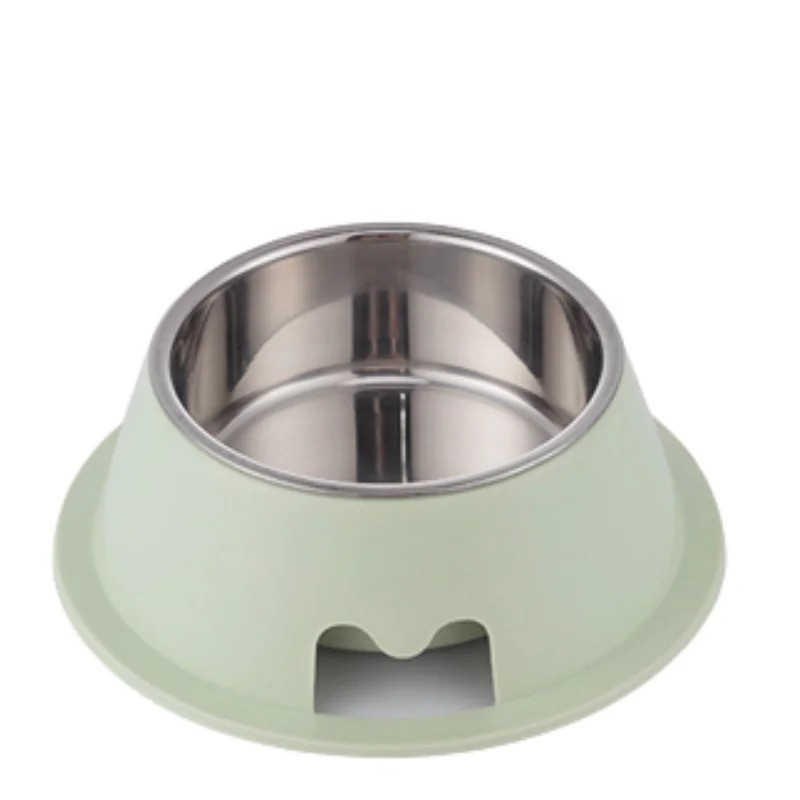 Pet Feedrer With Stainless Steel Bowl & Non Slip Rubber Bottom -13.5*6.6Cm - Petsclub