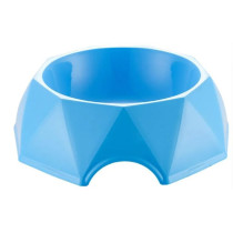 Pets Club Diamond Shape Pet Bowl-Blue-Size(Cm):15.6*15.6*4.8Cm - Petsclub