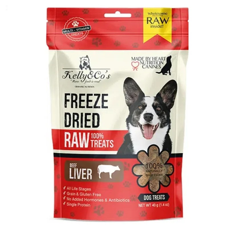 Kelly & Co'S Single Ingredient Freeze-Dried Beef Liver For Dog - 40G x 5 pack