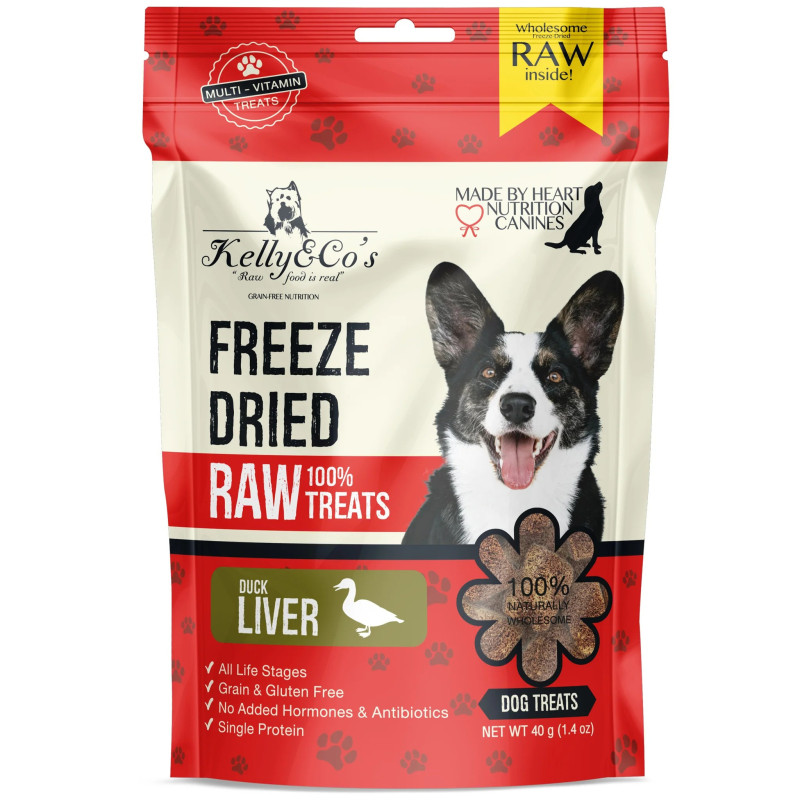 Kelly & Co'S Single Ingredient Freeze-Dried Duck Liver For Dog - 40G x 5 pack
