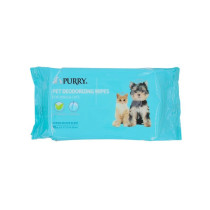 Purry Pet Wipes With Spring Water Scent (80Ct)-16*18Cm x 4 pack