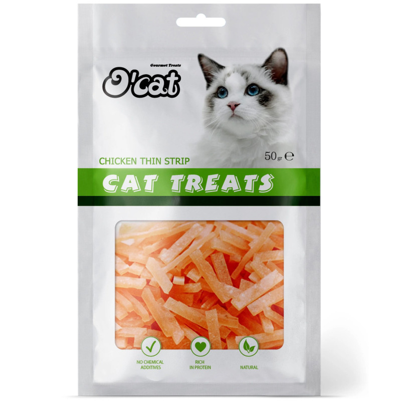 O’Cat Chicken Thin Strip Snack-50G