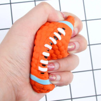 For Pet Latex Rugby Ball Squeaker Dog Toy - 14*8*8Cm
