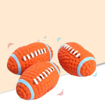 For Pet Latex Rugby Ball Squeaker Dog Toy - 14*8*8Cm