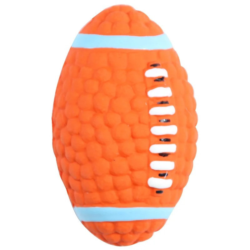 For Pet Latex Rugby Ball Squeaker Dog Toy - 14*8*8Cm