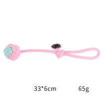 Pets Club Knot Rope Ball Dog Toy Pink