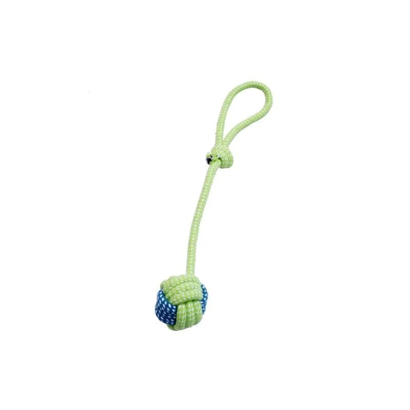 Pets Club Dog Toy Cotton Rope Knot Ball Green