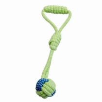 Pets Club Cotton Rope Knot Small Ball For Dogs Green
