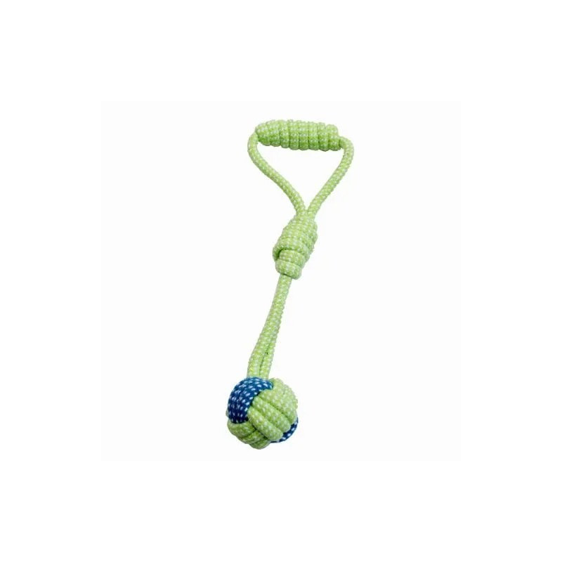 Pets Club Cotton Rope Knot Small Ball For Dogs Green