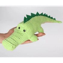 For Pet Green Plush Soft Crocodile Toy For Dogs, Size: 36Cm