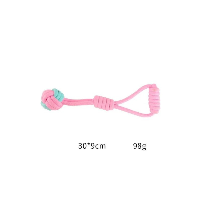 Pets Club Cotton Knot Pull Rope Dog Toy Pink