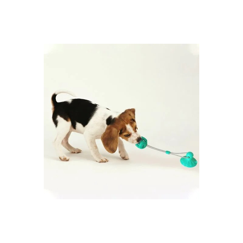 For Pet Rope Silicon Ball Pull Toy For Dogs With Suction Cup ,Size: 48*8*8Cm