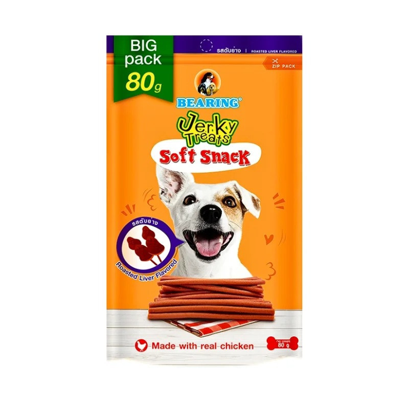 Bearing Jerky Treats Sticks Roasted Liver Flavor-80 Gm x 5 pack