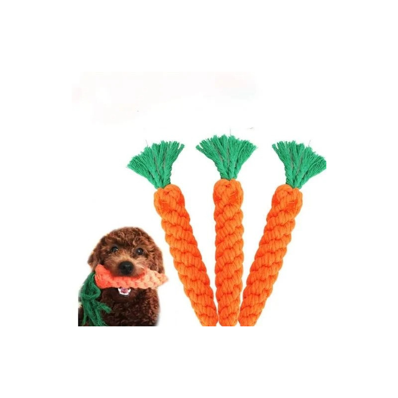 For Pet Cotton Carrot Hemp Rope Toy