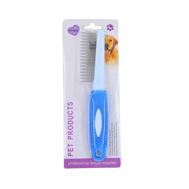 Pet King Stainless Steel Round Teeth Pin Comb -20.5*4 Cm - Petsclub