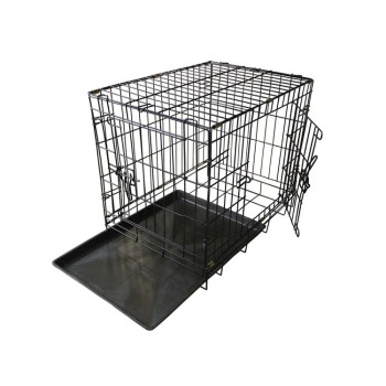 Pets Club Double Door Foldable Dog Crate, Size Small : 50*35*43 Cm - Petsclub