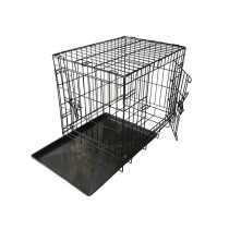 Pets Club Double Door Foldable Dog Crate, Size Small : 50*35*43 Cm - Petsclub