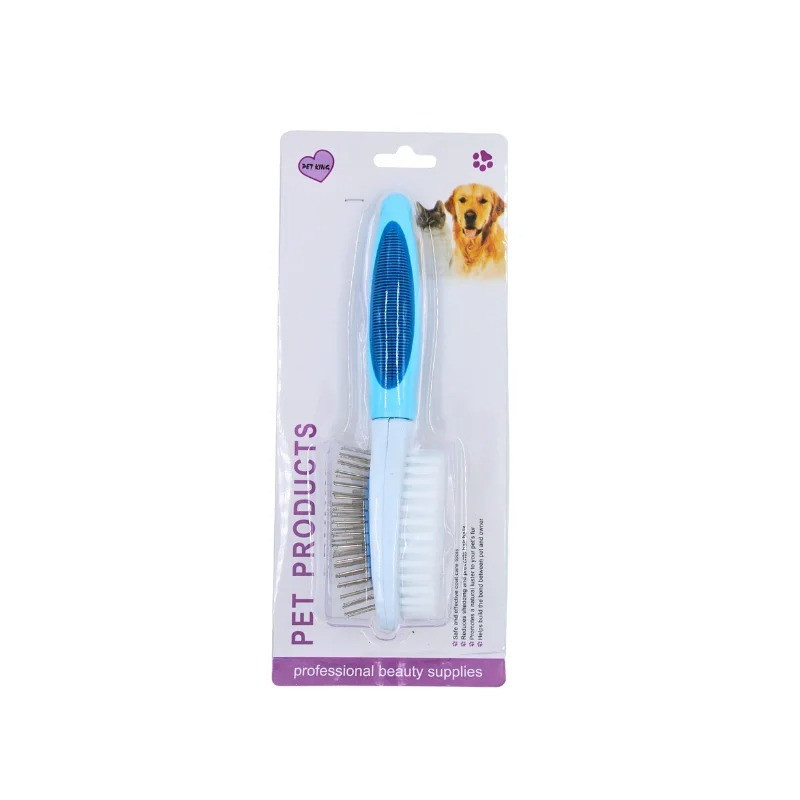 Pet King Double Sided Brush For Dogs And Cats - 22*6Cm (Mixed Colours) - Petsclub