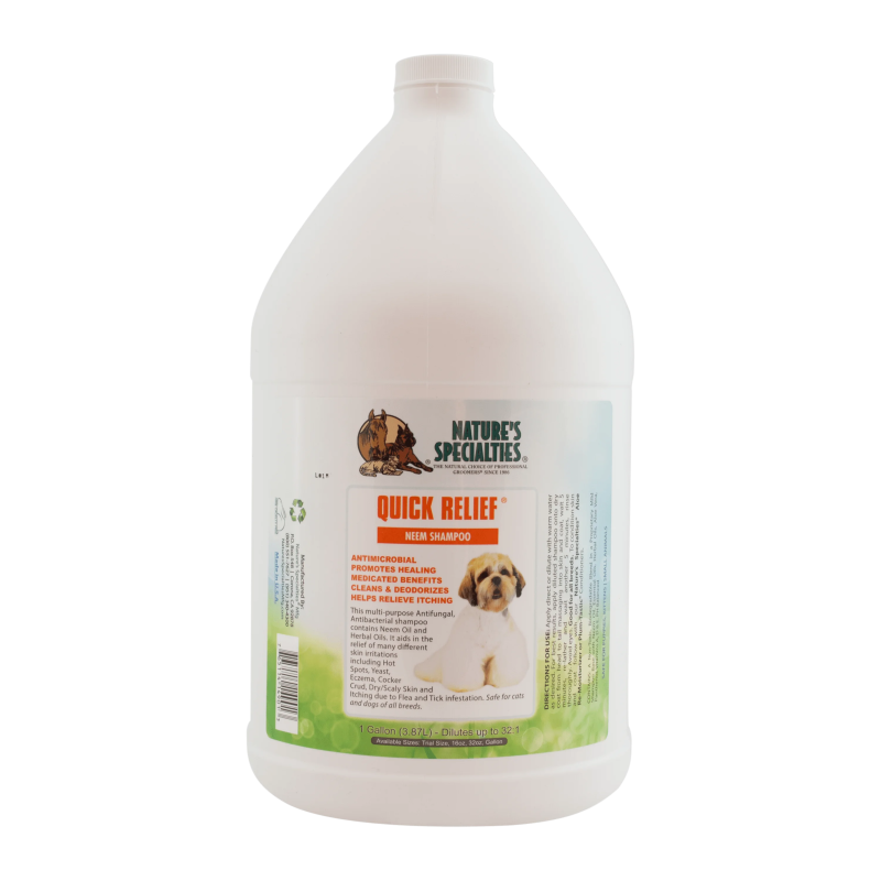Natures Specialties Quick Relief Neem Shampoo For Dogs And Cats - 3.87 Liter/Gallon (Medicated Shampoo)