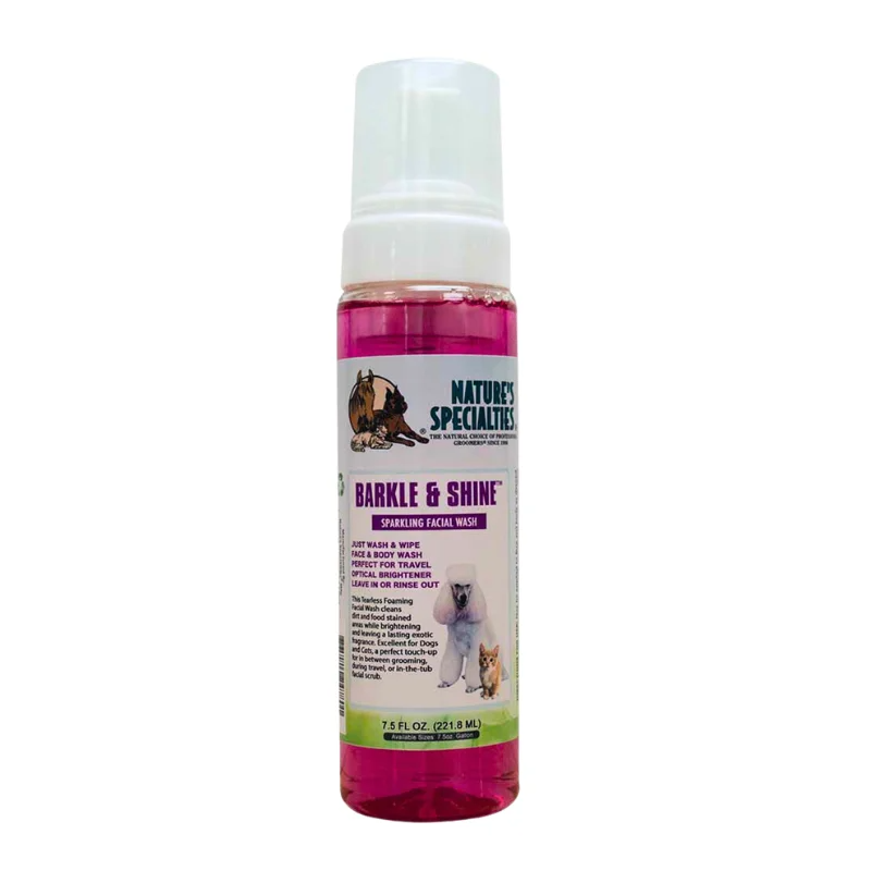 Natures Specialties Barkle & Shine Waterless Foam Shampoo For Dogs And Cats - 222Ml / 7.5Oz