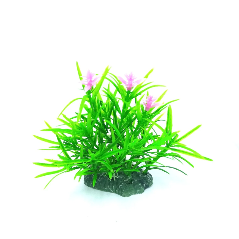 Aquarium Plastic Plant - M411-W7 x H13 Cm (6Pcs/Pack)