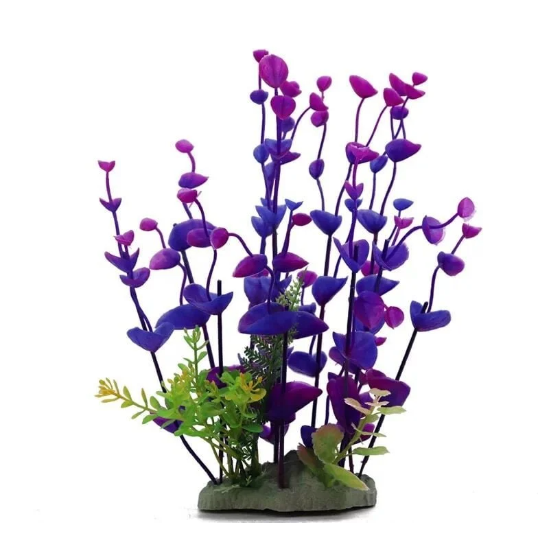 Aquarium Plastic Plant - M660 -W9 x H26 Cm By (6Pcs/Pack)