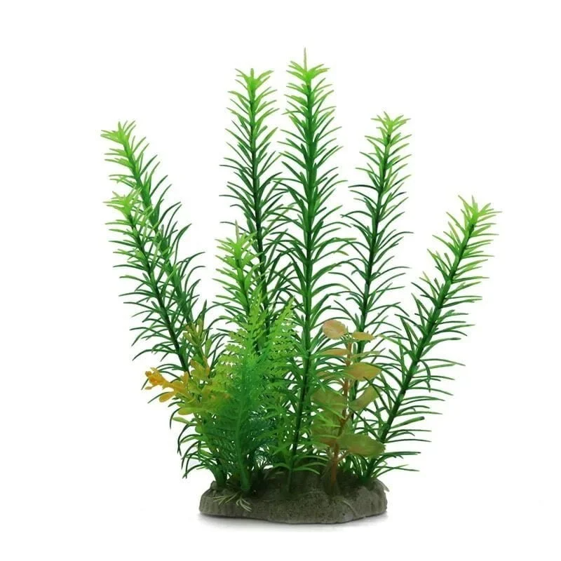 Aquarium Plastic Plant, M657 -W9 x H26 Cm (6Pcs/Pack)