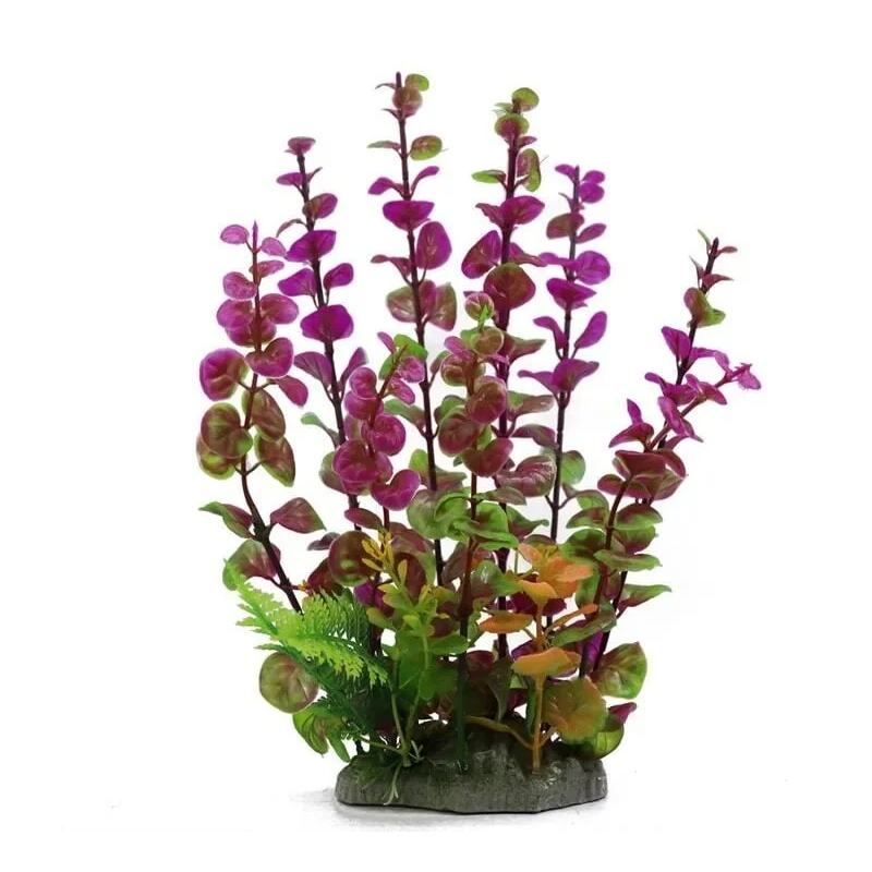 Aquarium Plastic Plant - M656 -W9 x H26 Cm By (6Pcs/Pack)